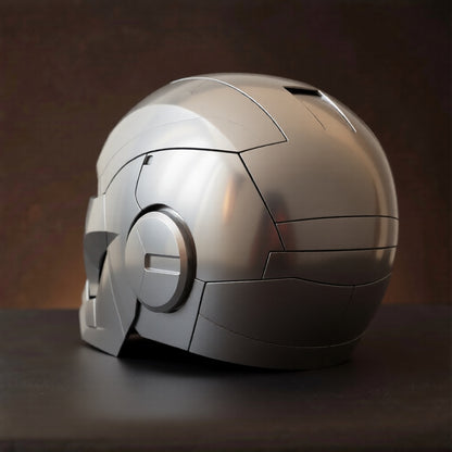 Silver Iron Man MK5 Helmet (With Jarvis)