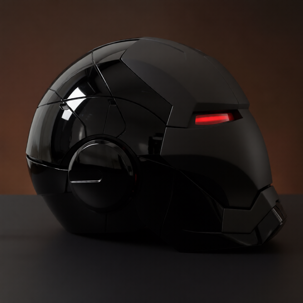Matte Black Iron Man MK5 Helmet (With Jarvis)