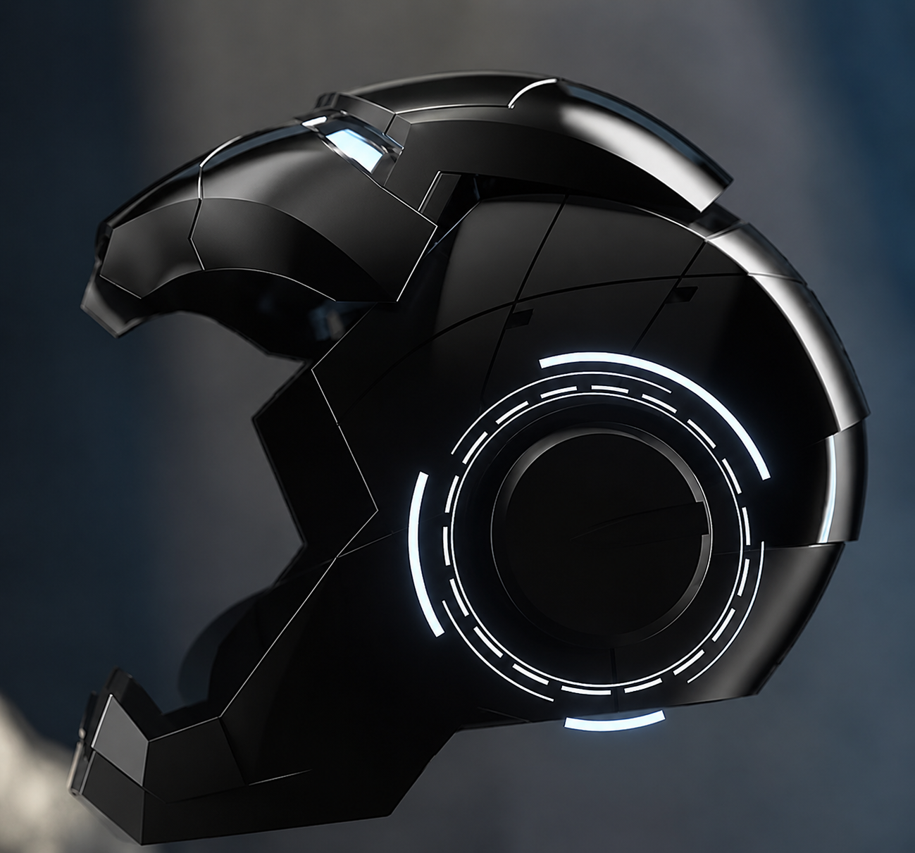 Black/Silver Iron Man MK5 Helmet (With Jarvis)