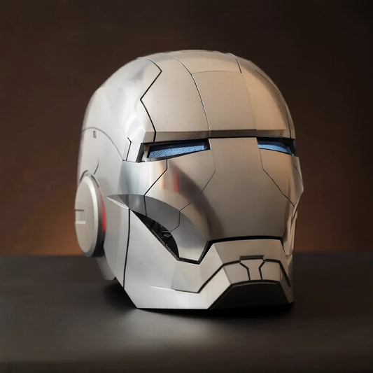 Silver Iron Man MK5 Helmet (With Jarvis)