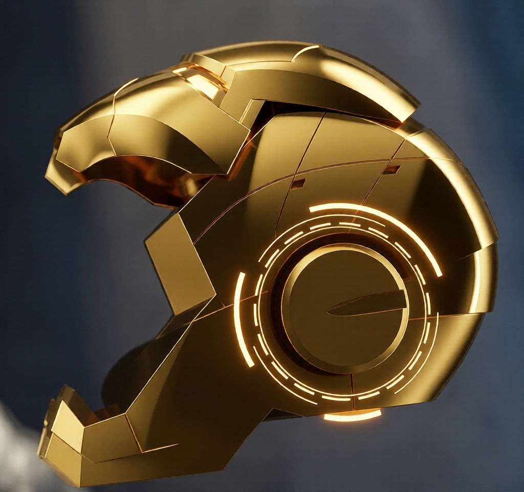 Gold Iron Man MK5 Helmet (With Jarvis)