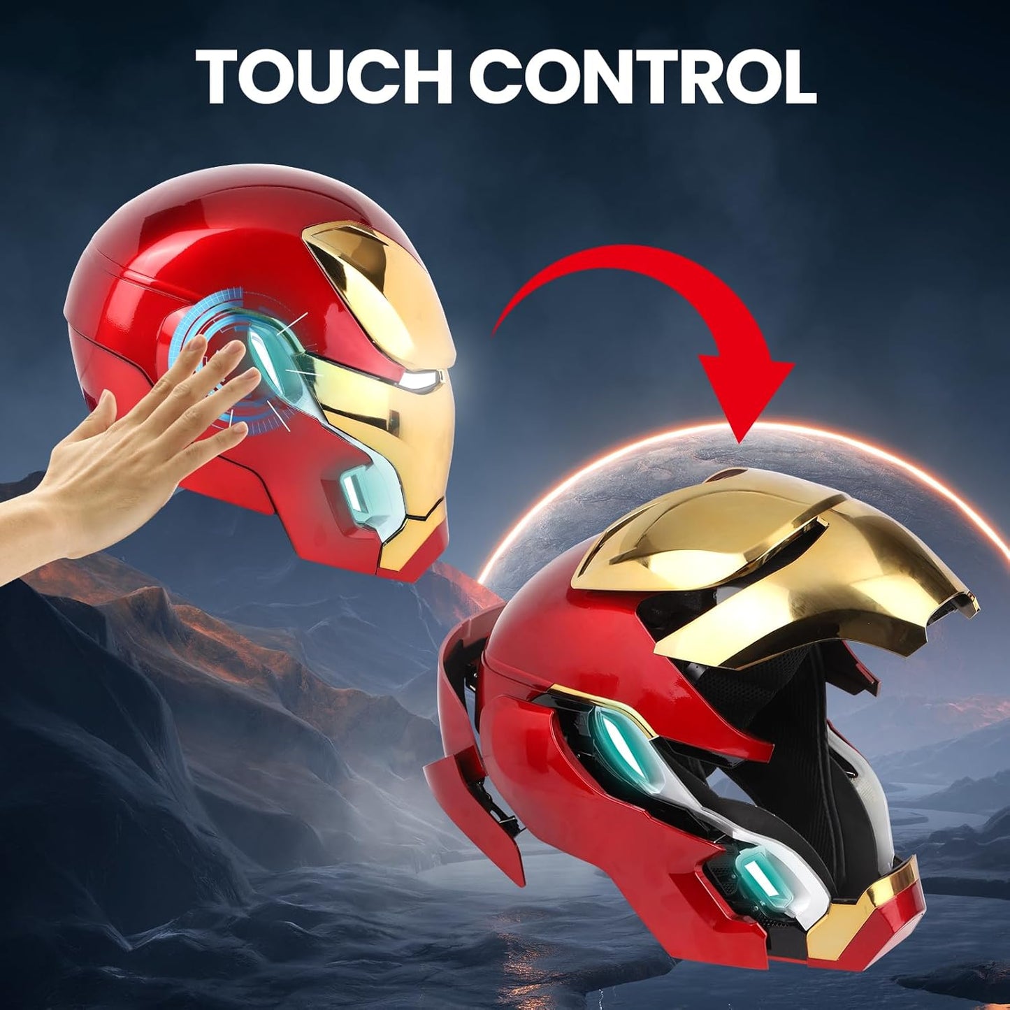 Iron Man Mk50 Collectible Helmet 1:1 Scale Remote, Touch & Voice Control