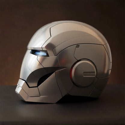 Silver Iron Man MK5 Helmet (With Jarvis)