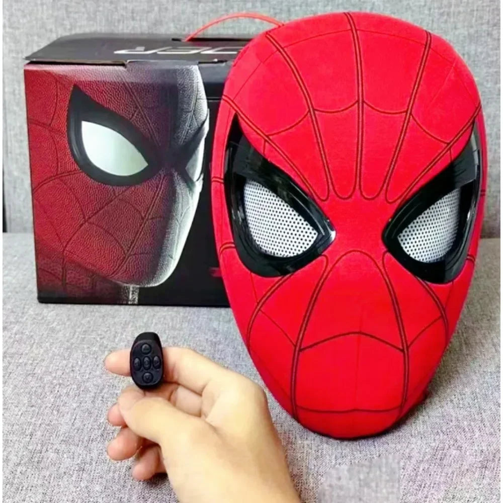 New Amazing Spider Hero Movable Mask - Cosplay Electric Ring Eye Control Luminous Collection Model