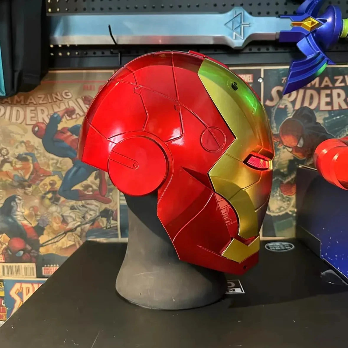 Marvel Iron Man Helmet Electric Toy Mask Automatic Model