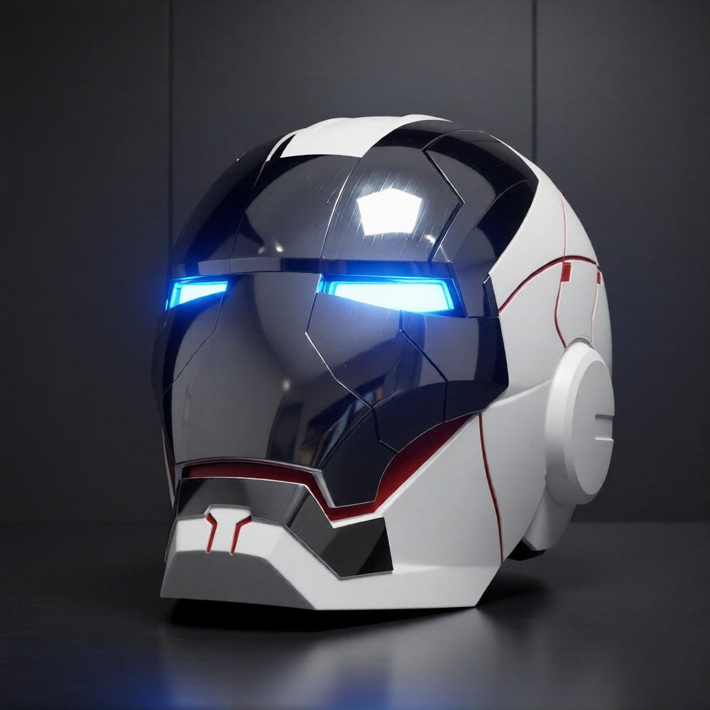 WhiteIron Man MK5 1:1 Helmet (With Jarvis)