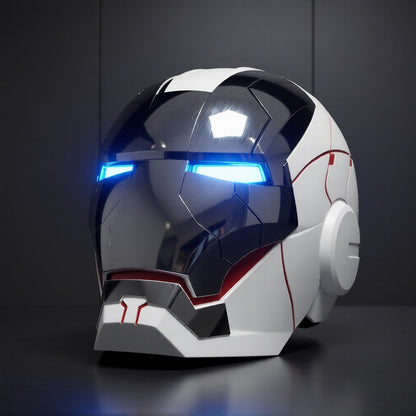 WhiteIron Man MK5 1:1 Helmet (With Jarvis)