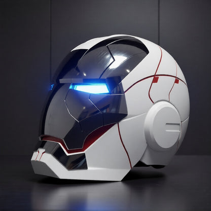 WhiteIron Man MK5 1:1 Helmet (With Jarvis)